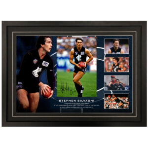 AFL - Carlton Blues  "Stephen Silvagni " Signed & Framed 8x12 Photo Display