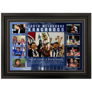AFL - North Melbourne "Wayne Carey & Denis Pagan" Signed & Framed 8x12 Photo Display