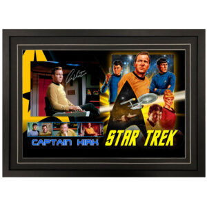 Star Trek - "Captain Kirk" William Shatner Signed & Framed 8x10 Photo Display B