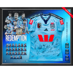 NSW Blues 2026 State of Origin Signed Framed Jersey