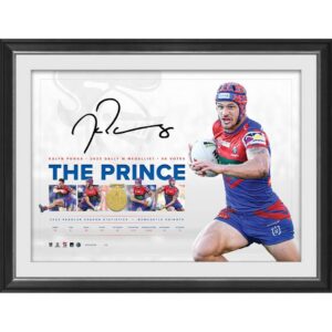 Newcastle Knights - Kalyn Ponga Signed & Framed Limited Edition Dally M Lithograph