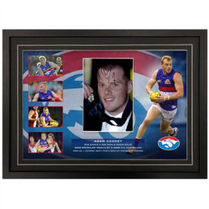 AFL - Western Bulldogs "Adam Cooney" Signed & Framed 8x12 Photo Display