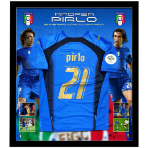 Andrea Pirlo Signed & Framed Italy 2006 World Cup Champions Jersey (Beckett)