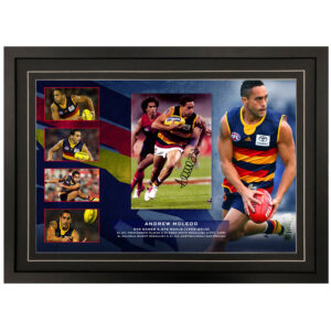 AFL - Adelaide Crows "Andrew Mcleod" Signed & Framed 8x12 Photo Display