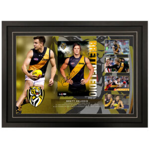 AFL - Richmond Tigers "Brett Deledio" Signed & Framed 8x12 Photo Display