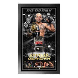 UFC - Charles Oliveira Signed & Framed UFC Glove (Beckett)