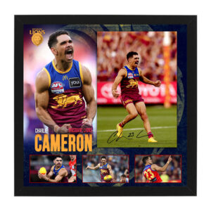 AFL - Brisbane Lions "Charlie Cameron" Signed & Framed 11x17 Photo Display