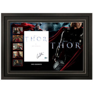 Chris Hemsworth "Thor" Signed and Framed Script Cover Display