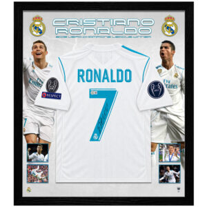 Soccer – Cristiano Ronaldo Signed & Framed Real Madrid 2017/18 UEFA Champion Jersey (Beckett)