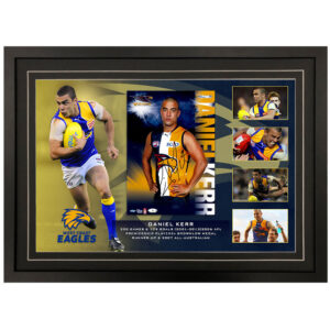AFL - Westcoast Eagles "Daniel Kerr" Signed & Framed 8x12 Photo Display