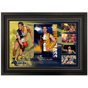 AFL - Westcoast Eagles "Darren Glass" Signed & Framed 8x12 Photo Display