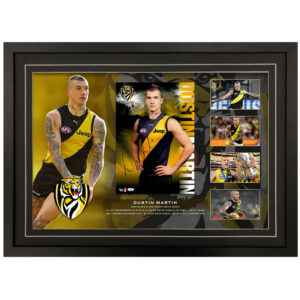 AFL - Richmond Tigers "Dustin Martin" Signed & Framed 8x12 Photo Display C