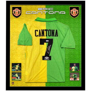 Eric Cantona Signed & Framed Manchester United Jersey (Beckett)