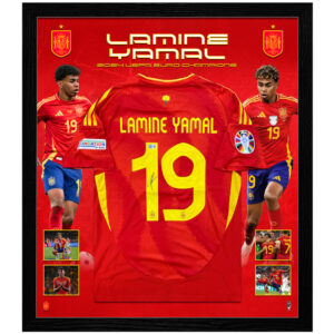 Soccer – LAMINE YAMAL  Signed & Framed Spain 2024 UEFA Euro Champions Jersey (Beckett)
