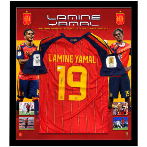 Soccer – LAMINE YAMAL 2026 FIFA CHAMPION Signed & Framed Spain Jersey (Beckett)