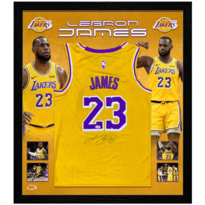 Basketball - Lebron James Signed & Framed LA Lakers Jersey (PSA/DNA)
