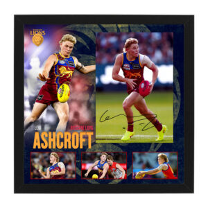 AFL - Brisbane Lions "Levi Ashcroft" Signed & Framed 11x17 Photo Display