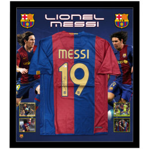 Soccer – Lionel Messi Signed & Framed 2006-2007 FC Barcelona Jersey (Beckett)