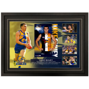 AFL - Westcoast Eagles "Luke Shuey" Signed & Framed 8x12 Photo Display