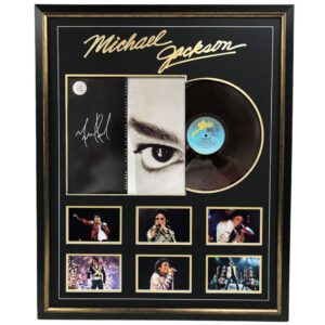 Music - Michael Jackson - Black or White Signed & Framed Vinyl Album Cover