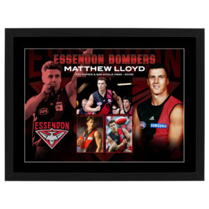 AFL - Essendon Bombers "Matthew Lloyd" Signed & Framed 6x4 Photo Display