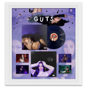 Music - Olivia Rodrigo - GUTS Framed Vinyl Album With Signed Print (JSA)