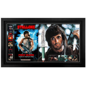 Sylvester Stallone - Signed & Framed Rambo First Blood Knife (ASI)