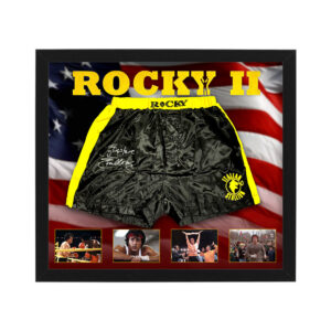 Sylvester Stallone - Signed & Framed Rocky II Boxing Trunks