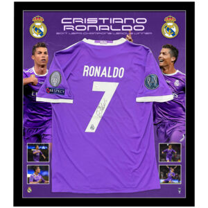 Soccer – Cristiano Ronaldo Signed & Framed Real Madrid 2016/17 UEFA Champion Jersey (Beckett)