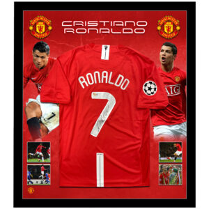 Soccer – Cristiano Ronaldo Signed & Framed Manchester United 2007-08 Jersey (Beckett)