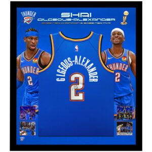 Shai Gilgeous-Alexander Signed & Framed OKC Thunder Jersey 2025 NBA Finals Champion (JSA)