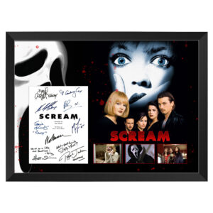 Cast Signed & Framed "Scream" Movie Script Cover