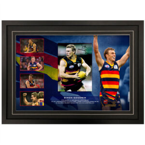 AFL - Adelaide Crows "Simon Goodwin" Signed & Framed 8x12 Photo Display