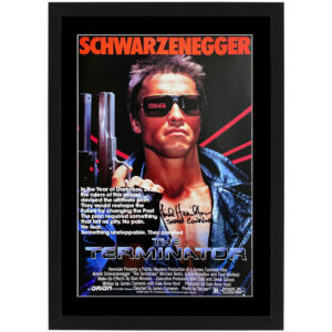 Linda Hamilton - Signed & Framed "Terminator 1" 12x18 Poster