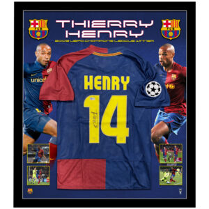 Soccer – Thierry Henry Signed & Framed Barcelona 2009 UEFA Champions Jersey (Beckett)