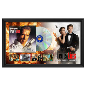 Arnold Schwarzenegger & Tia Carrere - "True Lies" Signed & Framed LaserDisc Vinyl
