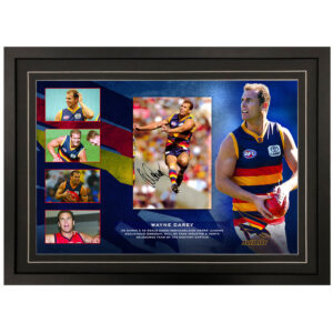 AFL - Adelaide Crows "Wayne Carey" Signed & Framed 8x12 Photo Display