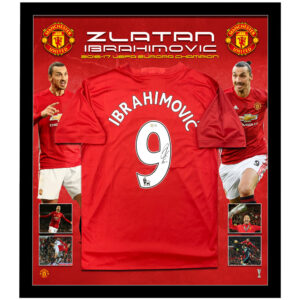 Soccer – Zlatan Ibrahimovic Signed & Framed 2017 Manchester Europa Champion Jersey (Beckett)