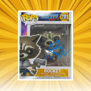 Bradley Cooper – Rocket #201 Autographed Funko Pop! Vinyl (Beckett)