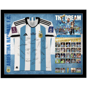 Argentina 2022 FIFA World Cup Champions Signed & Framed Jersey