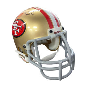 Joe Montana & Jerry Rice Signed 49ers Mini Helmet (SWAU)