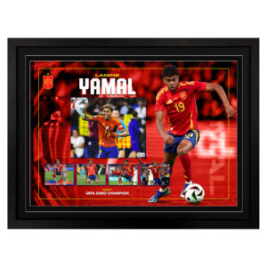 Lamine Yamal - Spain Signed & Framed 8x10 Photo Display (Beckett)