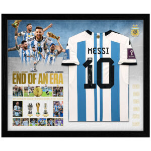 Soccer – Lionel Messi Argentina Retirement Signed & Framed Deluxe Jersey (Beckett)