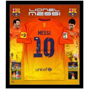 Soccer – Lionel Messi Signed & Framed 2012-2013 FC Barcelona Jersey (Beckett)