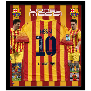 Soccer – Lionel Messi Signed & Framed 2013-2014 FC Barcelona Jersey (Beckett)