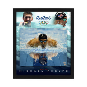 Michael Phelps - Rio 2016 Signed & Framed 16x20 Photo Display (Beckett)