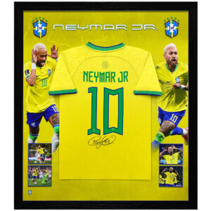 Soccer – Neymar Jr. Signed & Framed Brazil Jersey