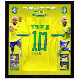 Soccer – Neymar Jr. Signed & Framed Brazil Jersey