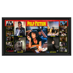 Pulp Fiction - Cast Signed Movie Display John Travolta, Samuel L Jackson, Uma Thurman & Quentin Tarantino