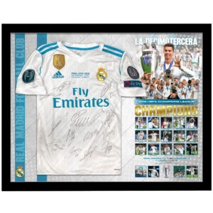 Soccer – Real Madrid 2018 UEFA Champions League Team Signed & Framed Jersey